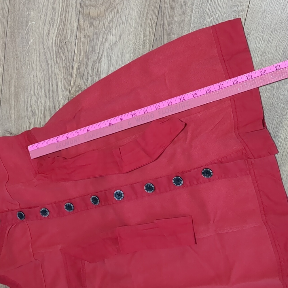 Banana Republic Cotton red midi Dress women's size 6 - Picture 8 of 11